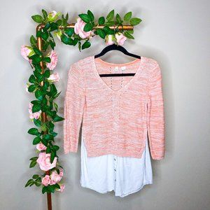 3/$30 Anthro Aselin Layered Pullover Sweater